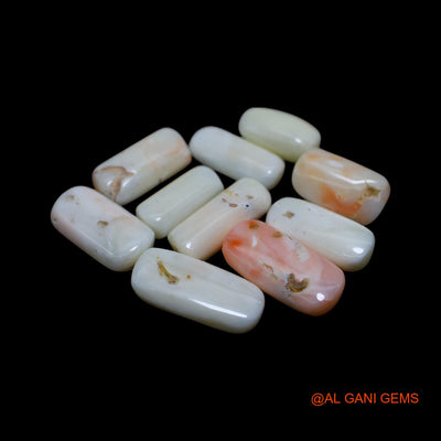 38.00 Cts Natural Italy Coral Tube Cabochon 10 Pcs Wholesale Lot Loose Gemstone For Jewelry 6X10X5 TO 7X16X4 MM C-414