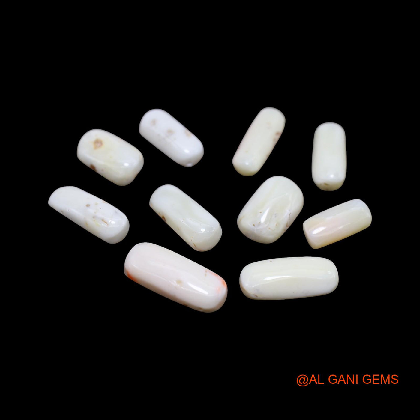 10 Pcs Wholesale Lot Natural Coral Gemstone 38.00 Cts Loose Tube Cabochon From Italy 5X11X4 TO 7X17X5 MM C-415