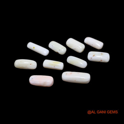 10 Pcs Wholesale Lot Natural Coral Gemstone 39.00 Cts Loose Tube Cabochon From Italy 6X12X4 TO 7X18X5 MM C-416