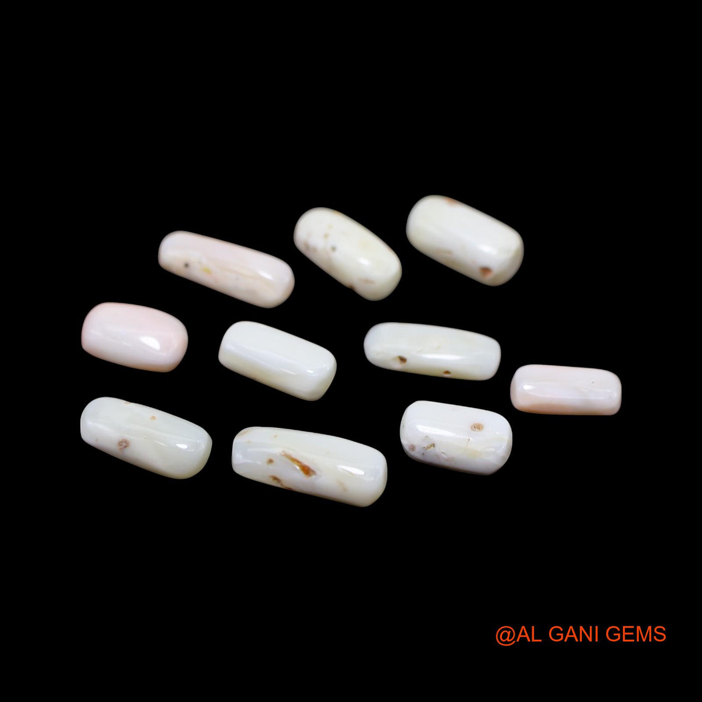 10 Pcs 40.00 Cts Natural Italy Coral Loose Gemstone Tube Cabochon Wholesale Lot 7X11X4 TO 7X16X5 MM C-417