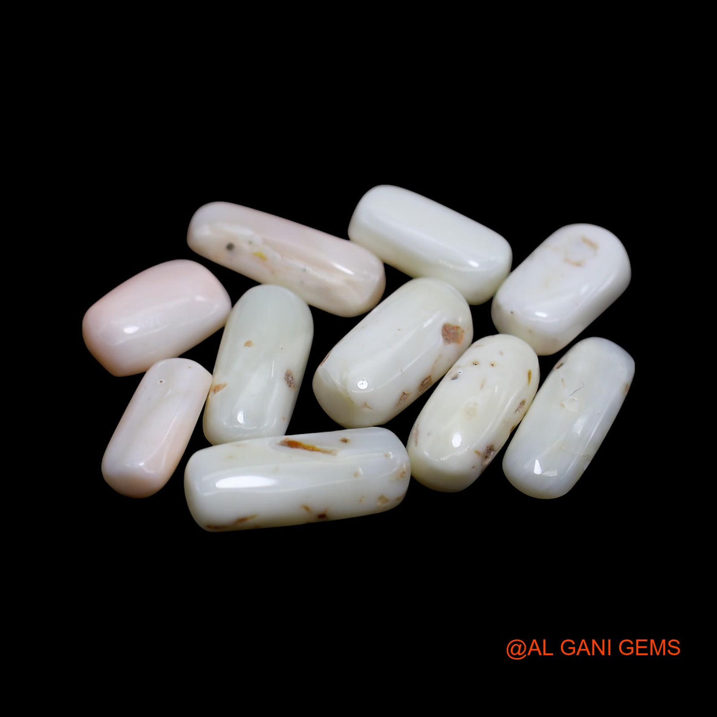 10 Pcs 40.00 Cts Natural Italy Coral Loose Gemstone Tube Cabochon Wholesale Lot 7X11X4 TO 7X16X5 MM C-417