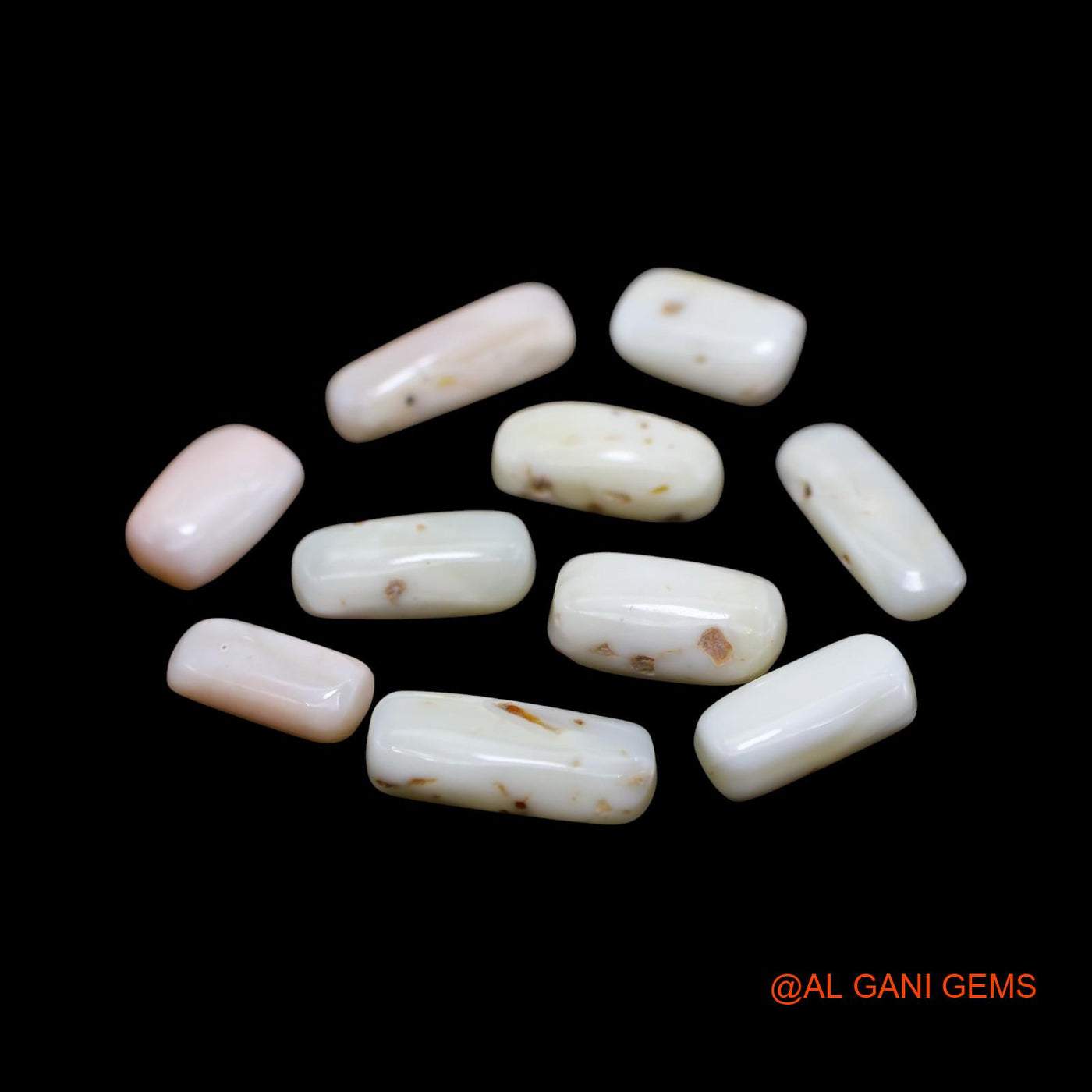 10 Pcs 40.00 Cts Natural Italy Coral Loose Gemstone Tube Cabochon Wholesale Lot 7X11X4 TO 7X16X5 MM C-417