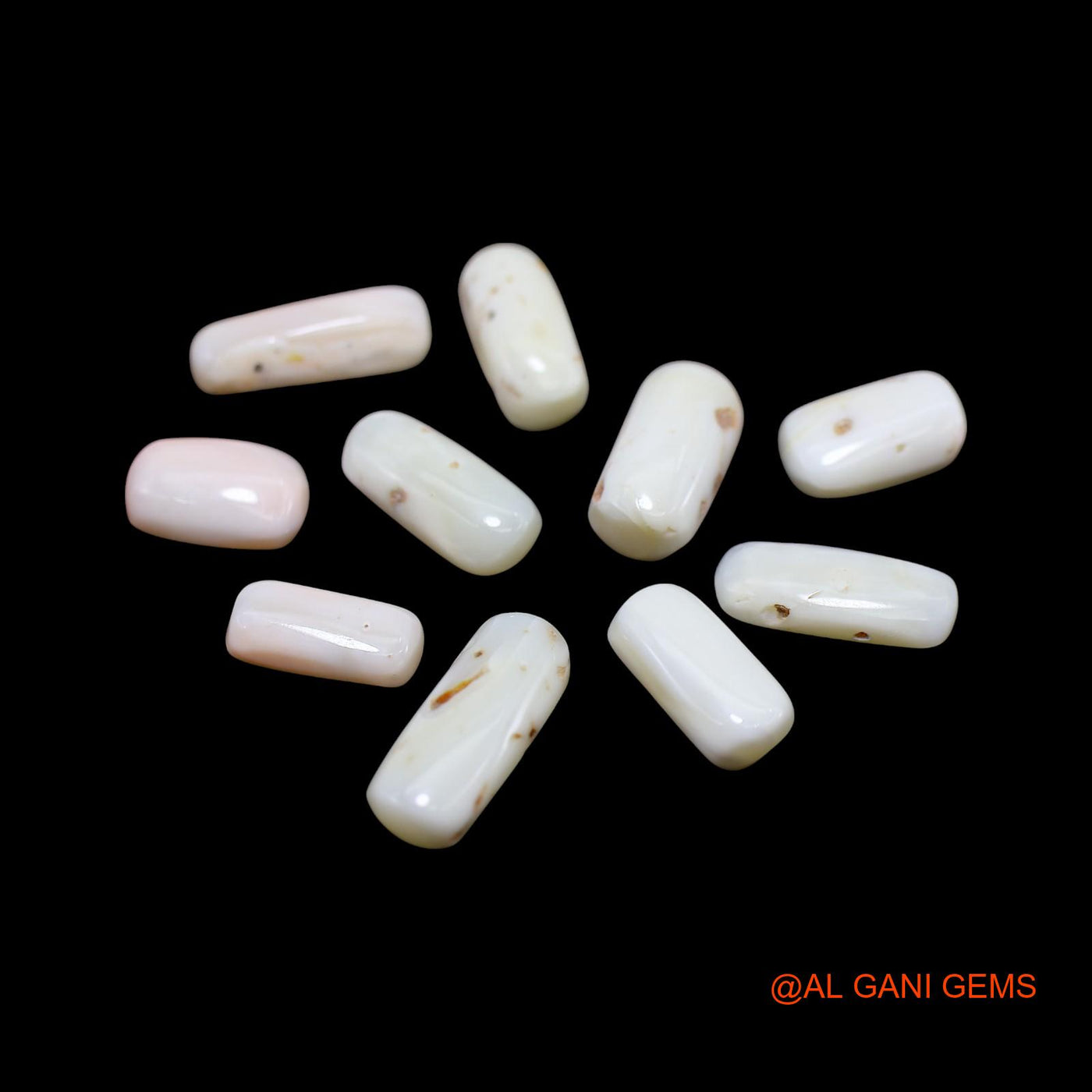 10 Pcs 40.00 Cts Natural Italy Coral Loose Gemstone Tube Cabochon Wholesale Lot 7X11X4 TO 7X16X5 MM C-417