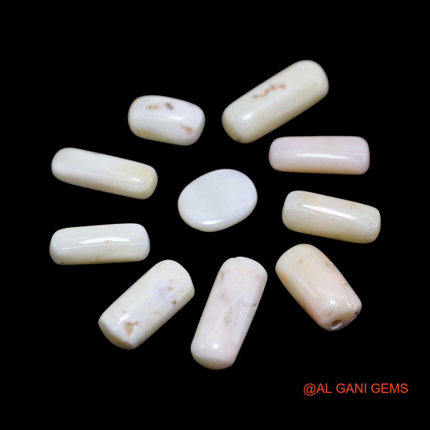 37.00 Cts Natural Italy Coral Tube Cabochon 10 Pcs Wholesale Lot Loose Gemstone For Jewelry 6X10X5 TO 6X16X5 MM C-418