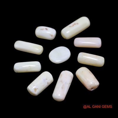 37.00 Cts Natural Italy Coral Tube Cabochon 10 Pcs Wholesale Lot Loose Gemstone For Jewelry 6X10X5 TO 6X16X5 MM C-418