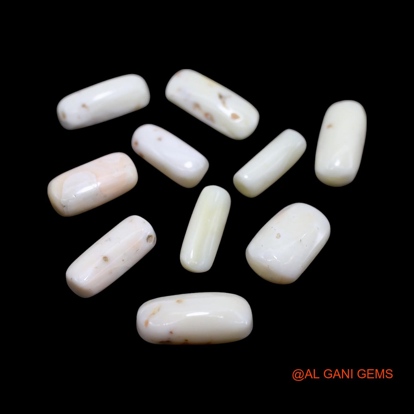 Natural Coral Loose Gemstone Tube Cabochon From Italy 10 Pcs Wholesale Lot 38.00 Cts 4X12X4 TO 7X16X5 MM C-419