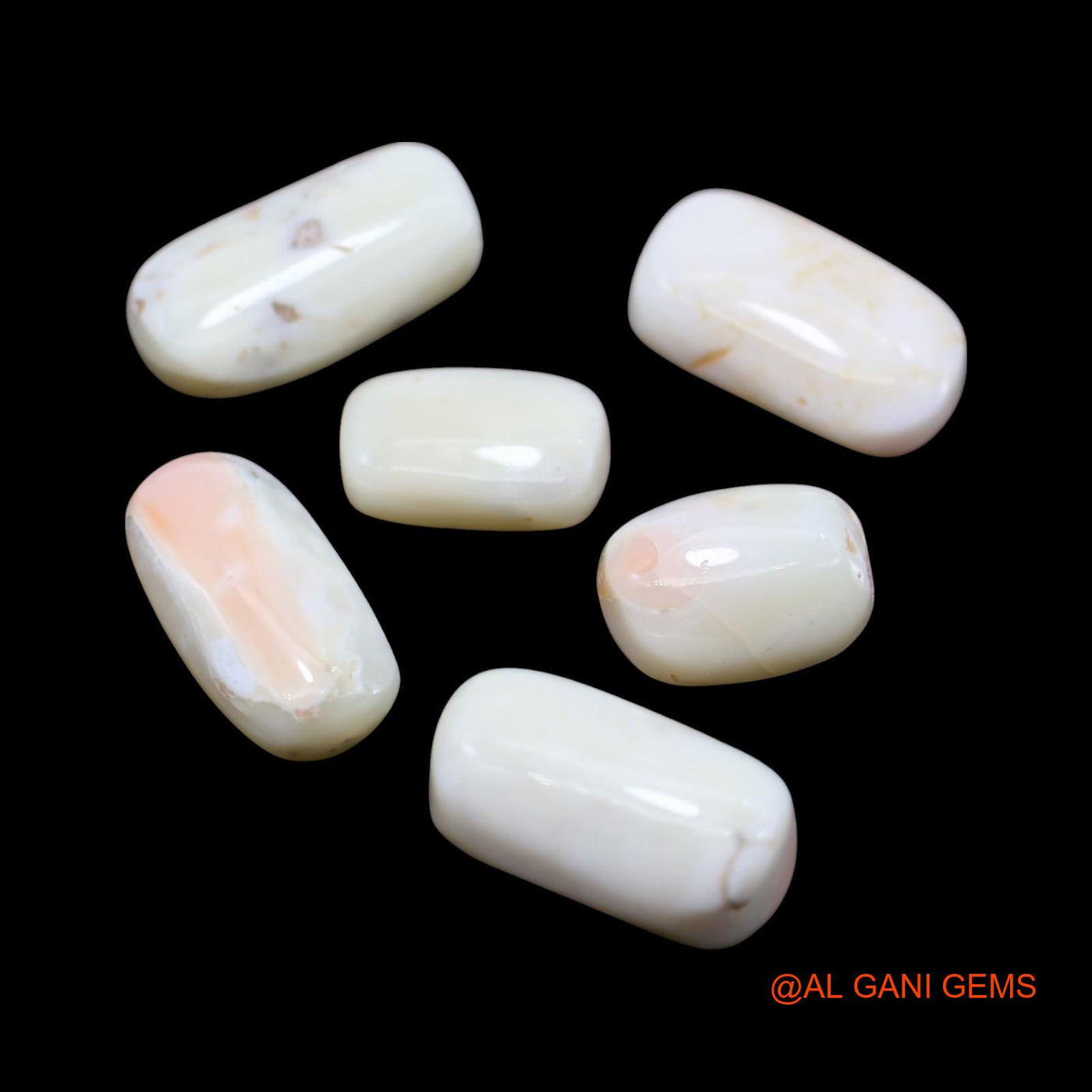 Natural Coral Loose Gemstone Tube Cabochon From Italy 6 Pcs Wholesale Lot 39.00 Cts 7X11X4 TO 8X16X6 MM C-420