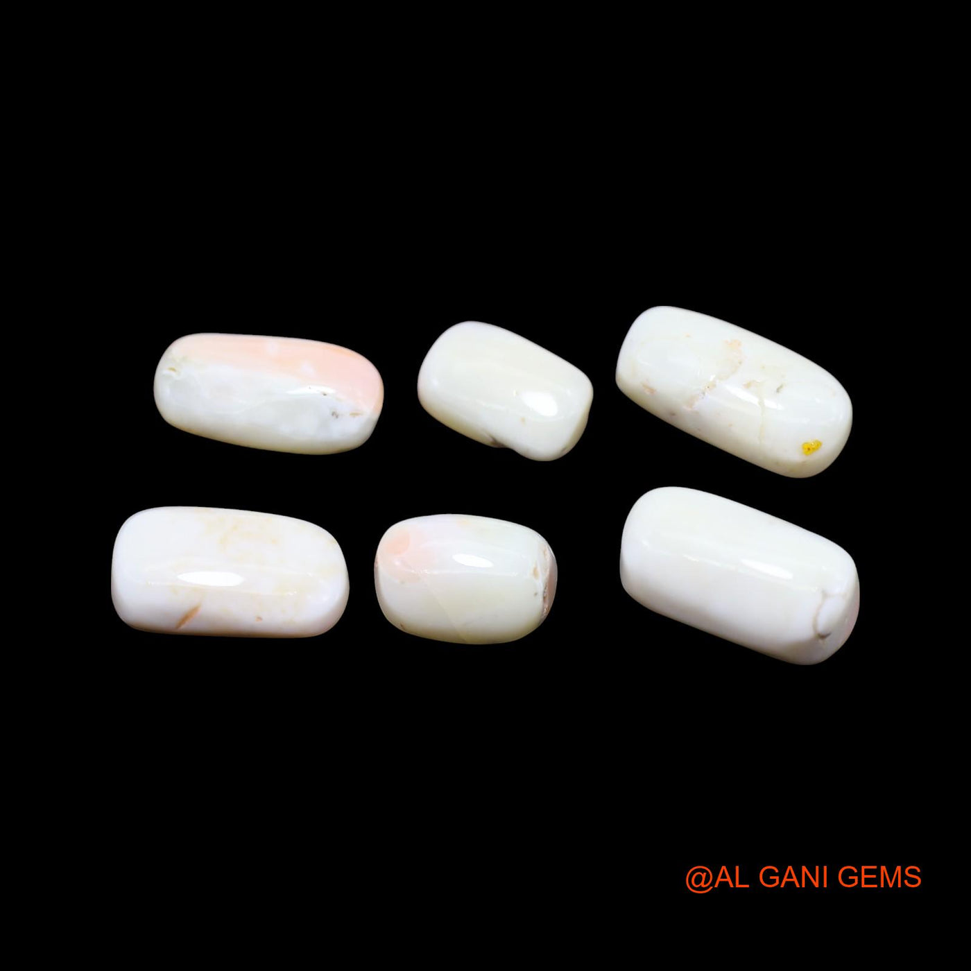 Natural Coral Loose Gemstone Tube Cabochon From Italy 6 Pcs Wholesale Lot 39.00 Cts 7X11X4 TO 8X16X6 MM C-420