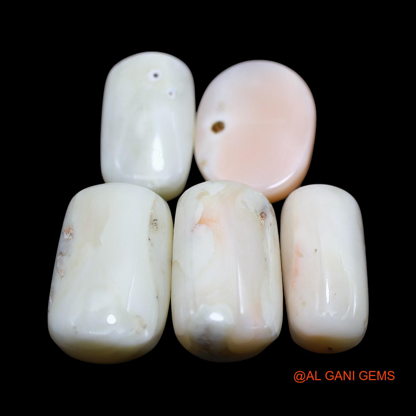 5 Pcs 59.00 Cts Natural Italy Coral Loose Gemstone Tube Cabochon Wholesale Lot 9X15X6 TO 11X17X9 MM C-421