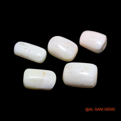 43.00 Cts Unheated Italy Coral Loose Gemstone Tube Cabochon Natural 5 Pcs Wholesale Lot 9X12X7 TO 11X15X8 MM C-422