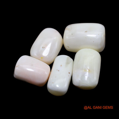 43.00 Cts Unheated Italy Coral Loose Gemstone Tube Cabochon Natural 5 Pcs Wholesale Lot 9X12X7 TO 11X15X8 MM C-422