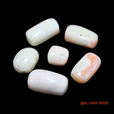 6 Pcs 56.00 Cts Natural Italy Coral Loose Gemstone Tube Cabochon Wholesale Lot 9X9X7 TO 10X18X8 MM C-423