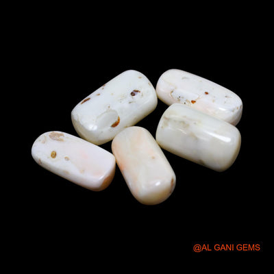 5 Pcs Wholesale Lot Natural Coral Gemstone 41.00 Cts Loose Tube Cabochon From Italy 8X15X6 TO 8X17X6 MM C-424