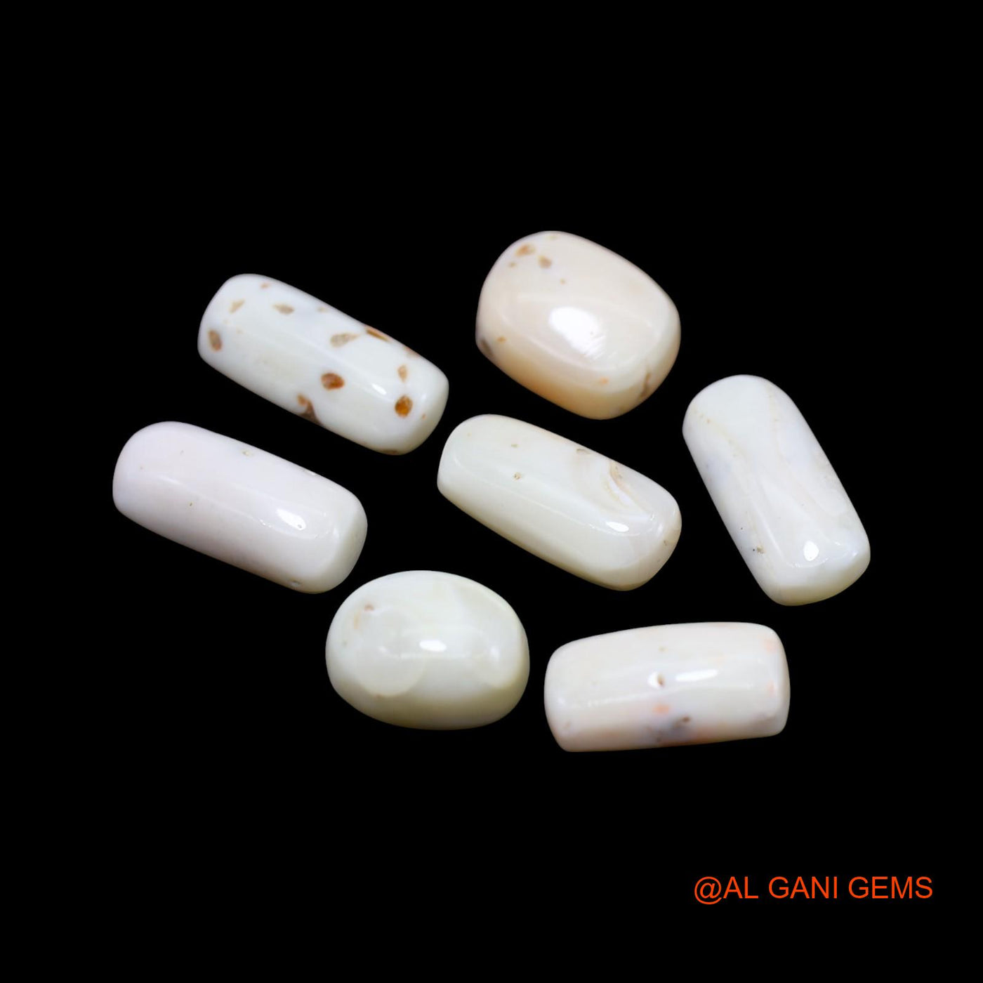 7 Pcs Wholesale Lot Natural Coral Gemstone 39.00 Cts Loose Tube Cabochon From Italy 7X14X5 TO 7X16X5 MM C-425