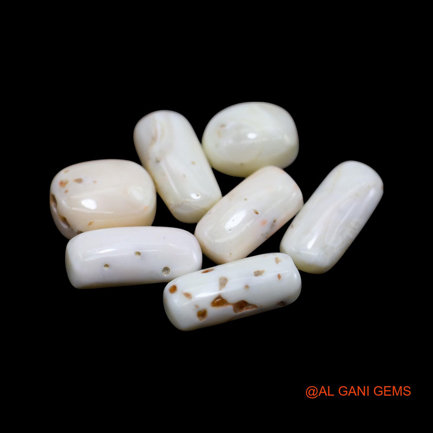 7 Pcs Wholesale Lot Natural Coral Gemstone 39.00 Cts Loose Tube Cabochon From Italy 7X14X5 TO 7X16X5 MM C-425