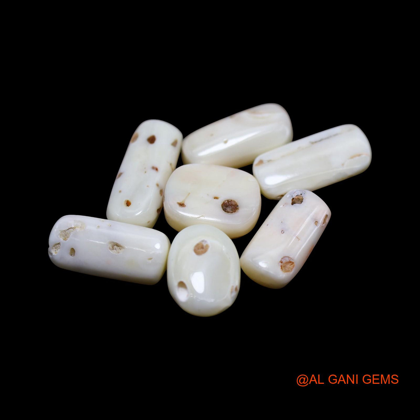 7 Pcs Wholesale Lot Natural Coral Gemstone 39.00 Cts Loose Tube Cabochon From Italy 7X14X5 TO 7X16X5 MM C-425