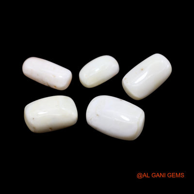 5 Pcs 58.00 Cts Natural Italy Coral Loose Gemstone Tube Cabochon Wholesale Lot 8X14X6 TO 13X18X7 MM C-426