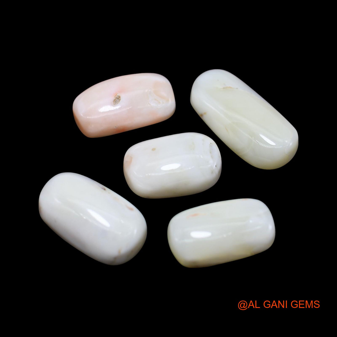 5 Pcs Wholesale Lot Natural Coral Gemstone 37.00 Cts Loose Tube Cabochon From Italy 9X14X5 TO 9X18X5 MM C-427