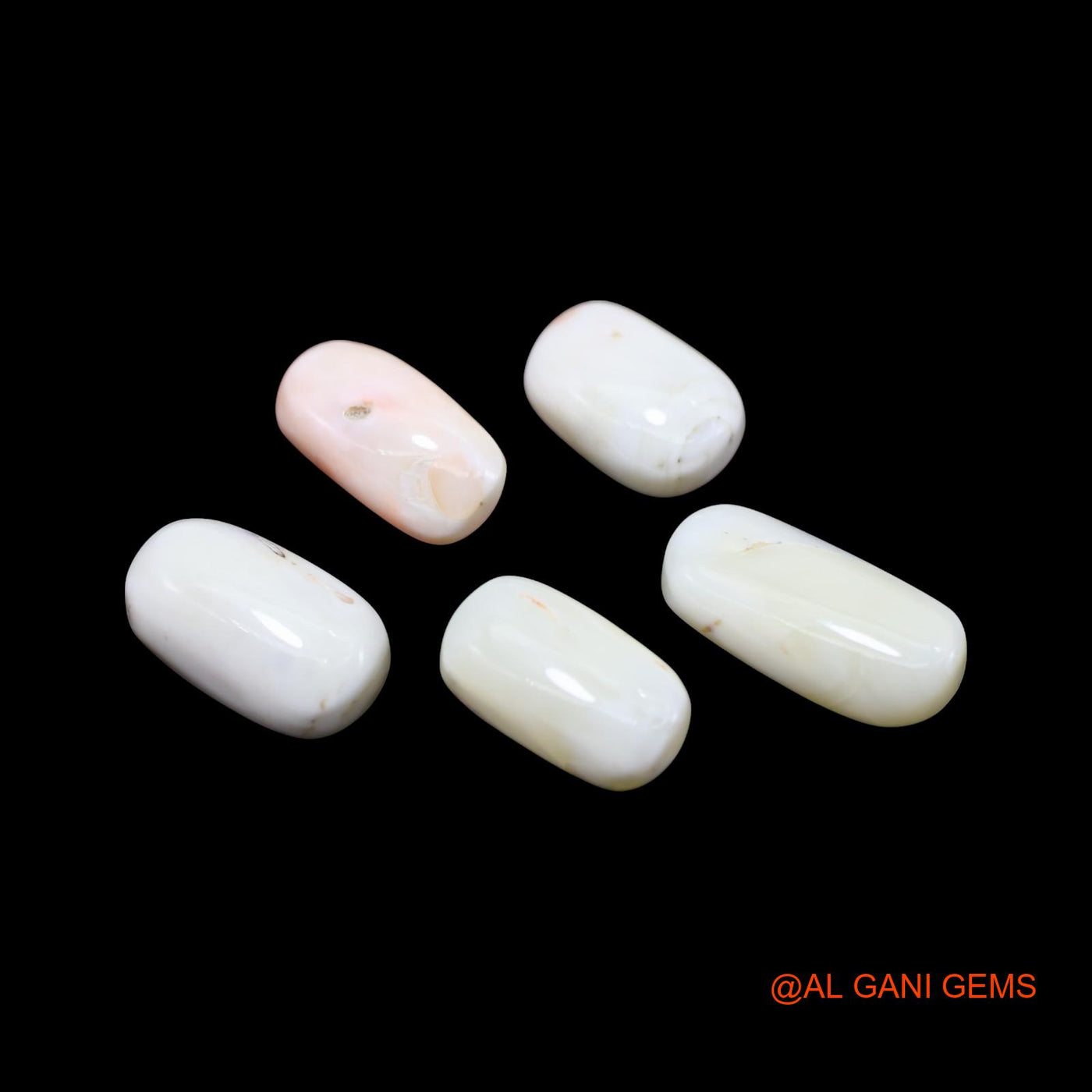 5 Pcs Wholesale Lot Natural Coral Gemstone 37.00 Cts Loose Tube Cabochon From Italy 9X14X5 TO 9X18X5 MM C-427