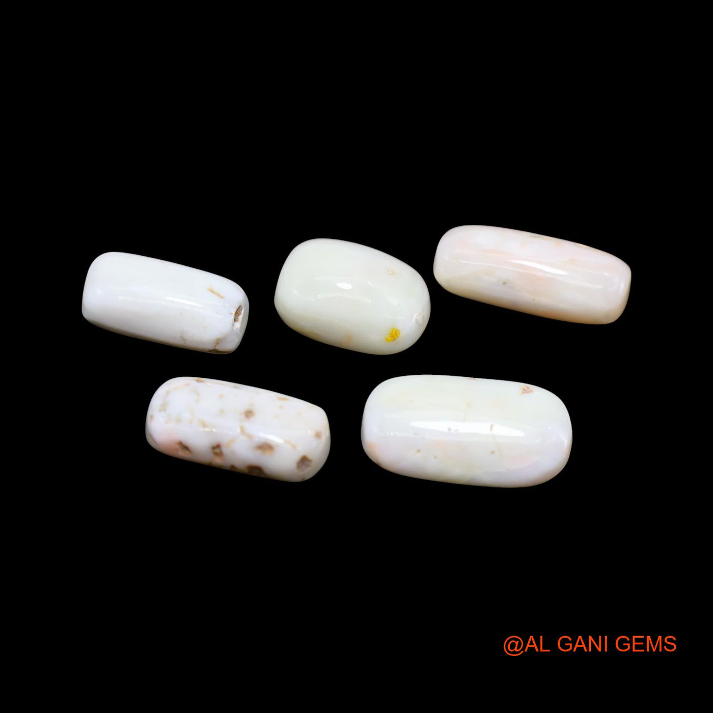 5 Pcs 29.00 Cts Natural Italy Coral Loose Gemstone Tube Cabochon Wholesale Lot 9X13X6 TO 9X17X4 MM C-428