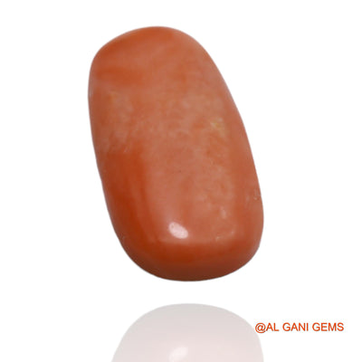 4.05 Cts Natural Taiwan Coral Loose Gemstone Oval Cabochon 16x8x3 mm C-51