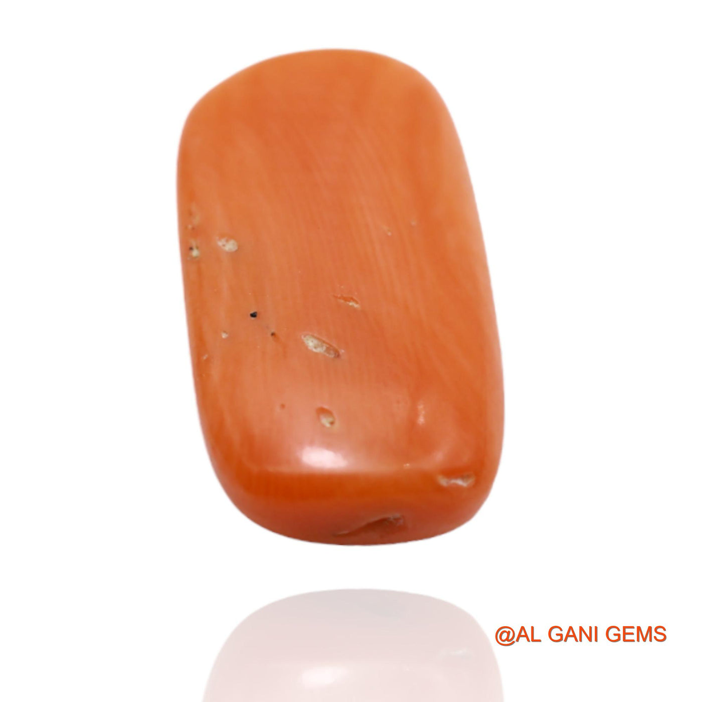 Natural Untreated Coral Loose Gemstone Oval Cabochon From Taiwan 6.05 Cts 16x9x4 mm C-55