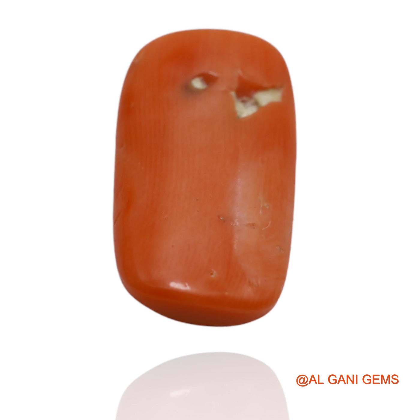 Natural Untreated Coral Loose Gemstone Oval Cabochon From Taiwan 6.05 Cts 16x9x4 mm C-55