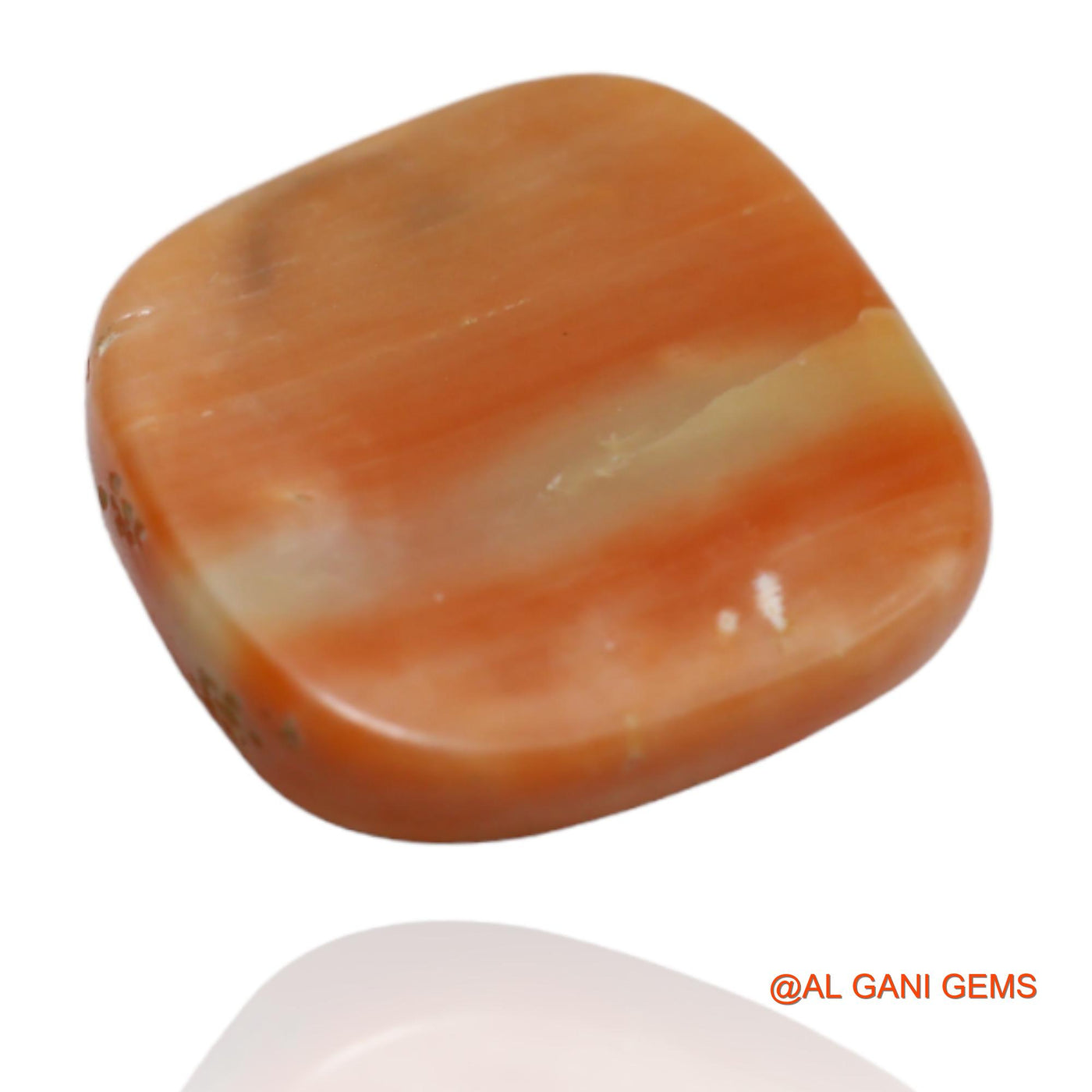 Natural Untreated Coral Loose Gemstone Oval Cabochon From Taiwan 9.25 Cts 14x13x5 mm C-56