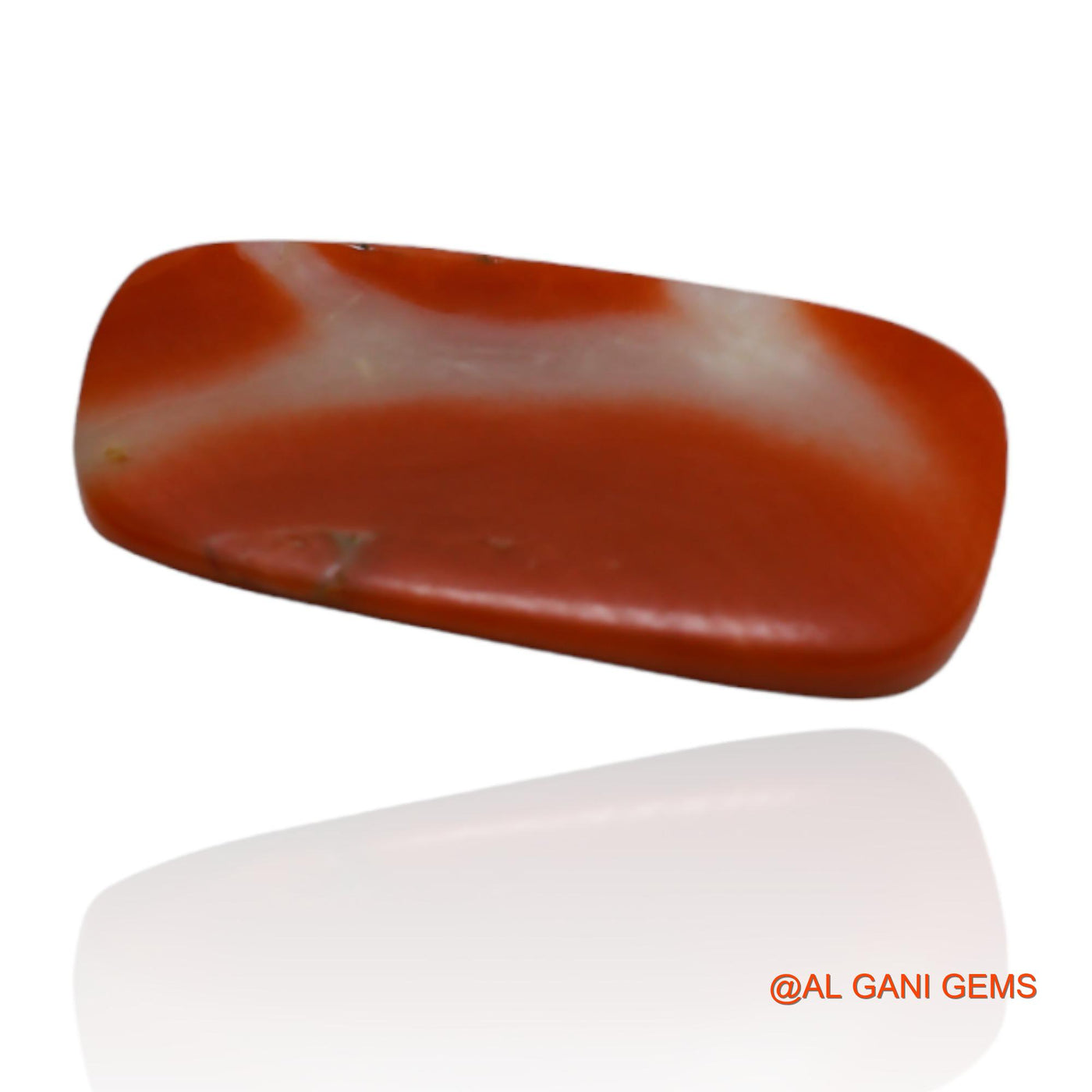 4.75 Cts Unheated Taiwan Coral Loose Gemstone Oval Cabochon Natural 17x8x3 mm C-60