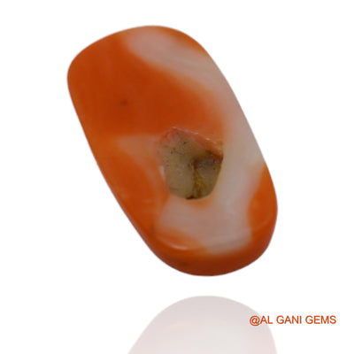 3.95 Cts Natural Taiwan Coral Loose Gemstone Oval Cabochon 15x7x4 mm C-80