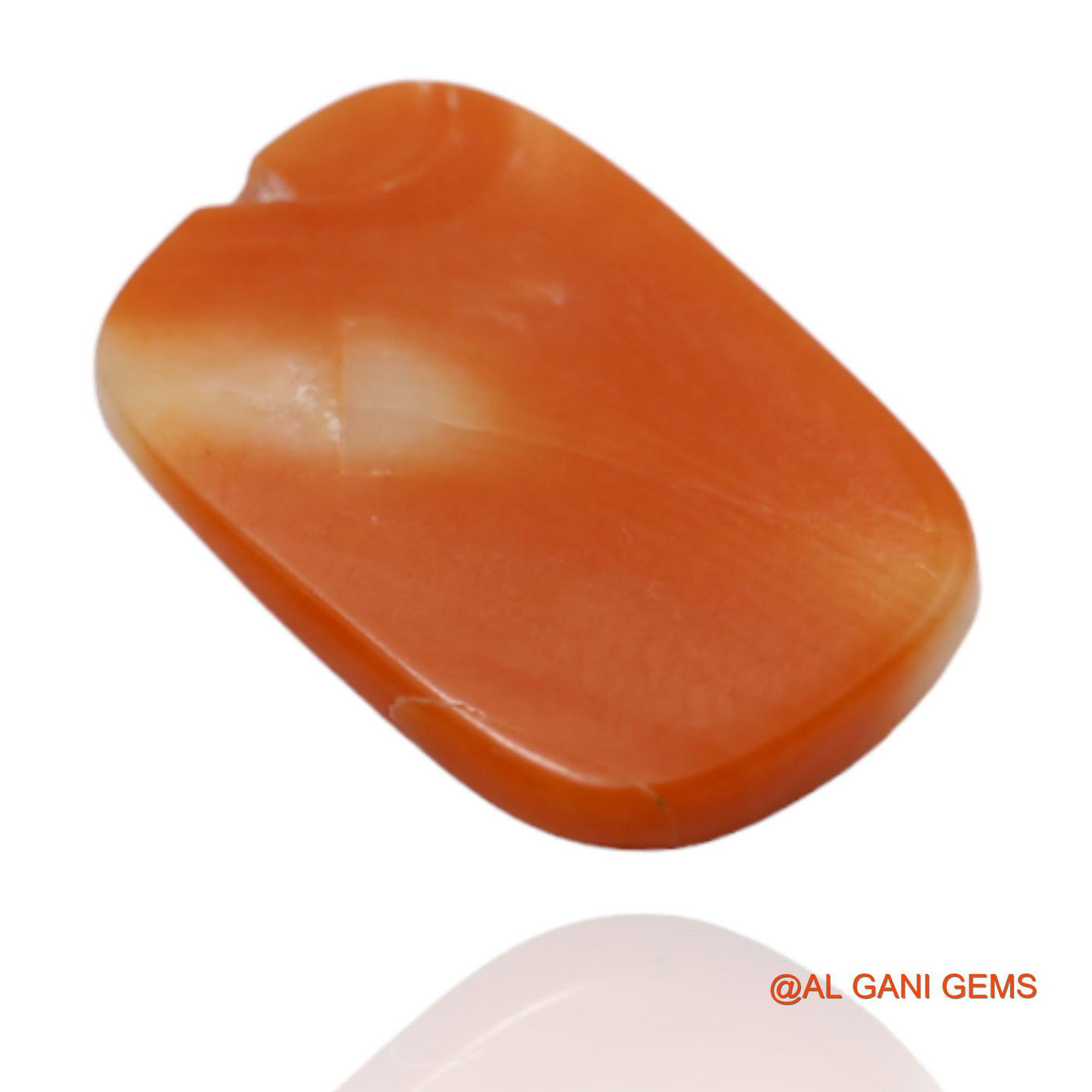 Natural Coral Gemstone 6.75 Cts Loose Oval Cabochon From Taiwan 15x10x4 mm C-85