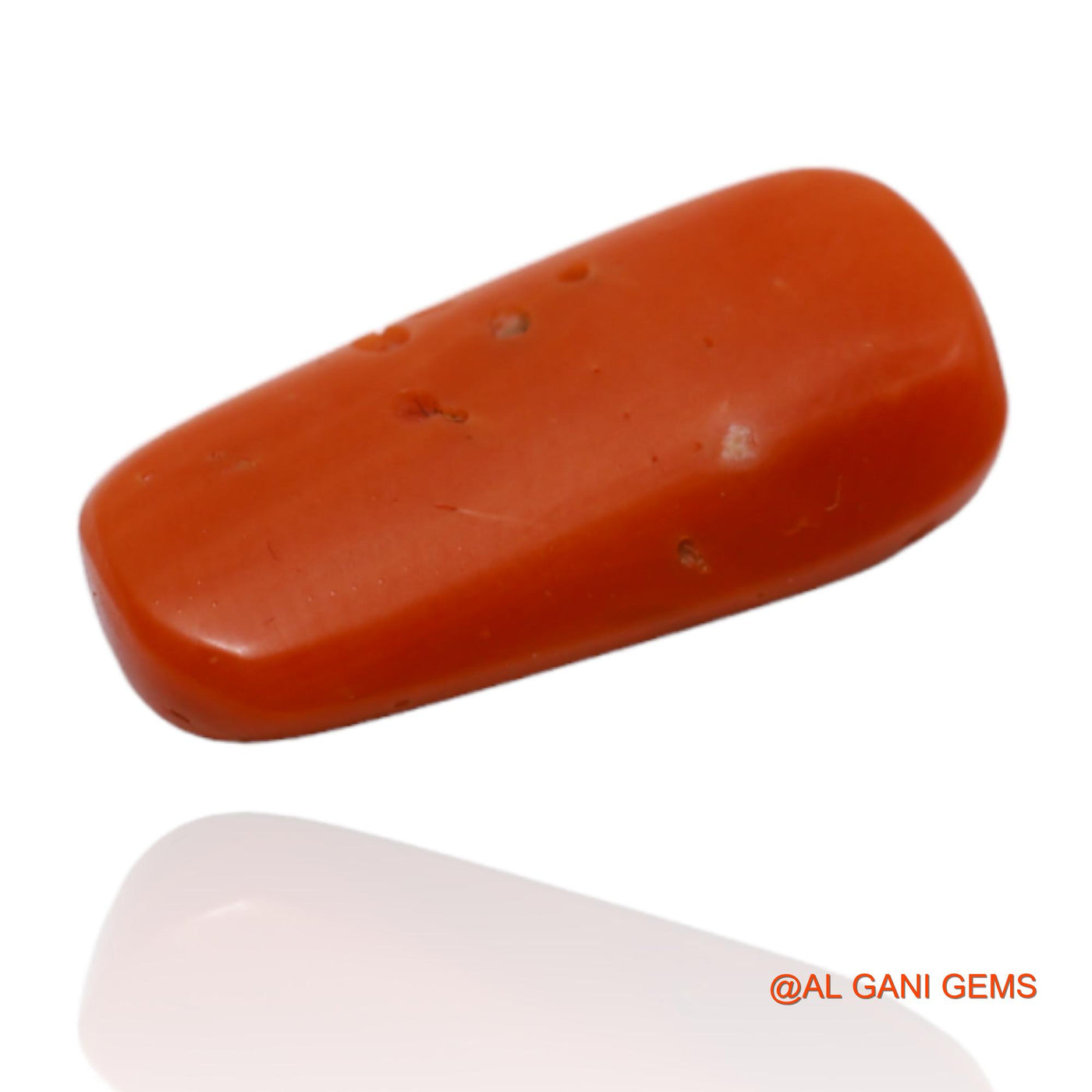 Natural Coral Gemstone 6.45 Cts Loose Oval Cabochon From Taiwan 17x8x5 mm C-91
