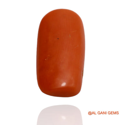 3.70 Cts Unheated Taiwan Coral Loose Gemstone Oval Cabochon Natural 16x7x1 mm C-98
