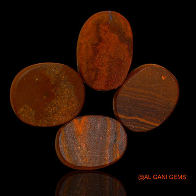 Lab-Created Doublet Opal Loose Gemstone Oval Cabochon From Australia 4 Pcs 27.80 Cts 14X10X4 mm TO 16X12X4 mm D-100