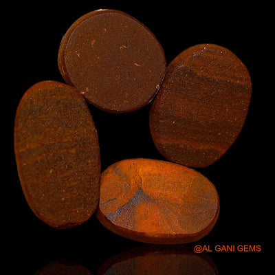 4 Pcs 18.40 Cts Lab-Created Australian Doublet Opal Loose Gemstone Oval Cabochon 11X10X3 mm TO 15X10X4 mm D-102
