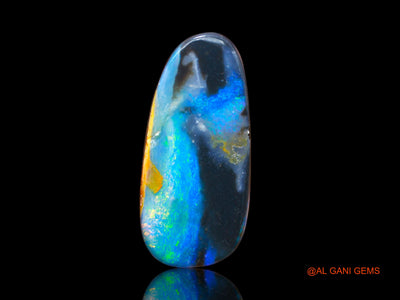 Lab-Created Untreated Doublet Opal Loose Gemstone Fancy Cabochon From Australia 11.00 Cts 22x10x4 mm D-104