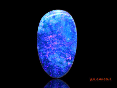 Lab-Created Untreated Doublet Opal Loose Gemstone Oval Cabochon From Australia 15.00 Cts 22x12x5 mm D-105