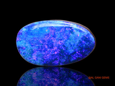 Lab-Created Untreated Doublet Opal Loose Gemstone Oval Cabochon From Australia 15.00 Cts 22x12x5 mm D-105