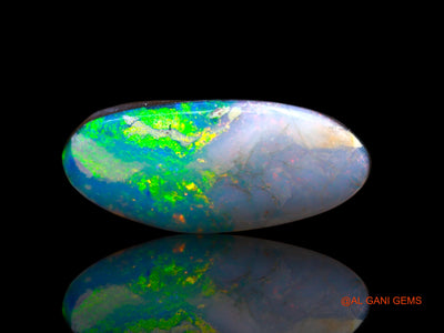5.00 Cts Lab-Created Australian Doublet Opal Loose Gemstone Fancy Cabochon 18x8x4 mm D-106
