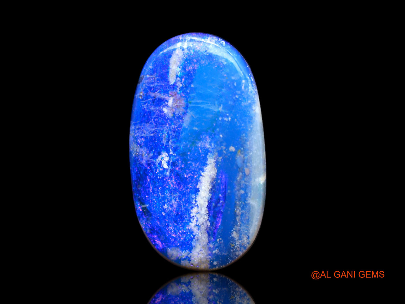 8.00 Cts Lab-Created Australian Doublet Opal Loose Gemstone Oval Cabochon 18x10x4 mm D-107