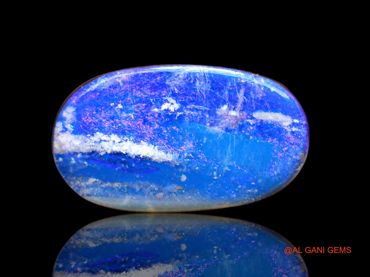 8.00 Cts Lab-Created Australian Doublet Opal Loose Gemstone Oval Cabochon 18x10x4 mm D-107
