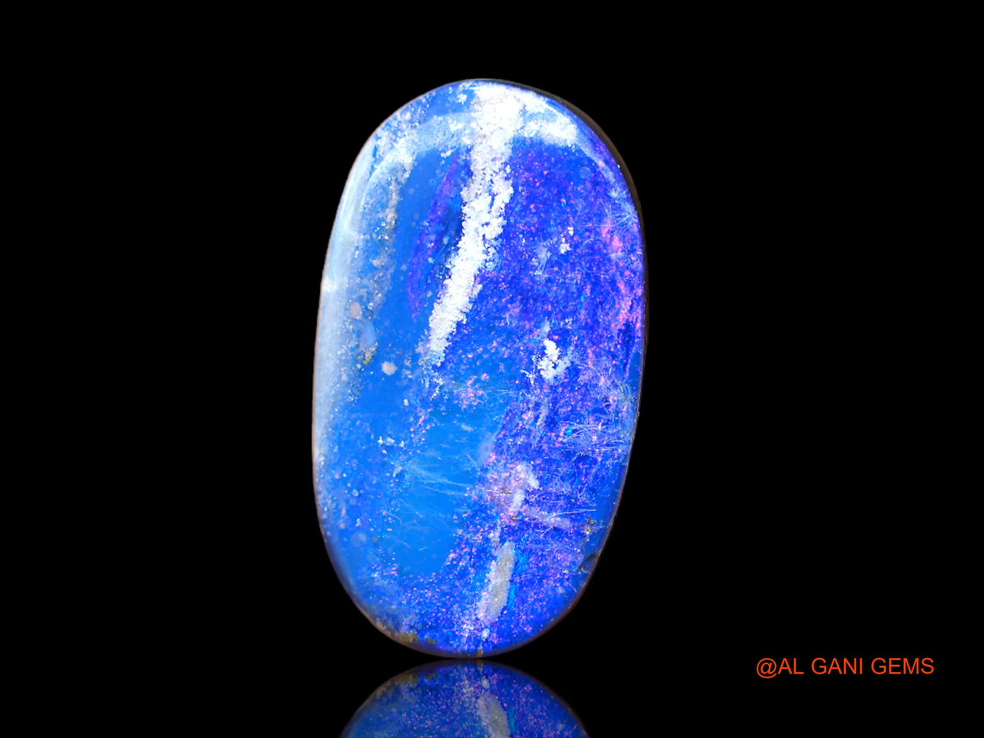 8.00 Cts Lab-Created Australian Doublet Opal Loose Gemstone Oval Cabochon 18x10x4 mm D-107