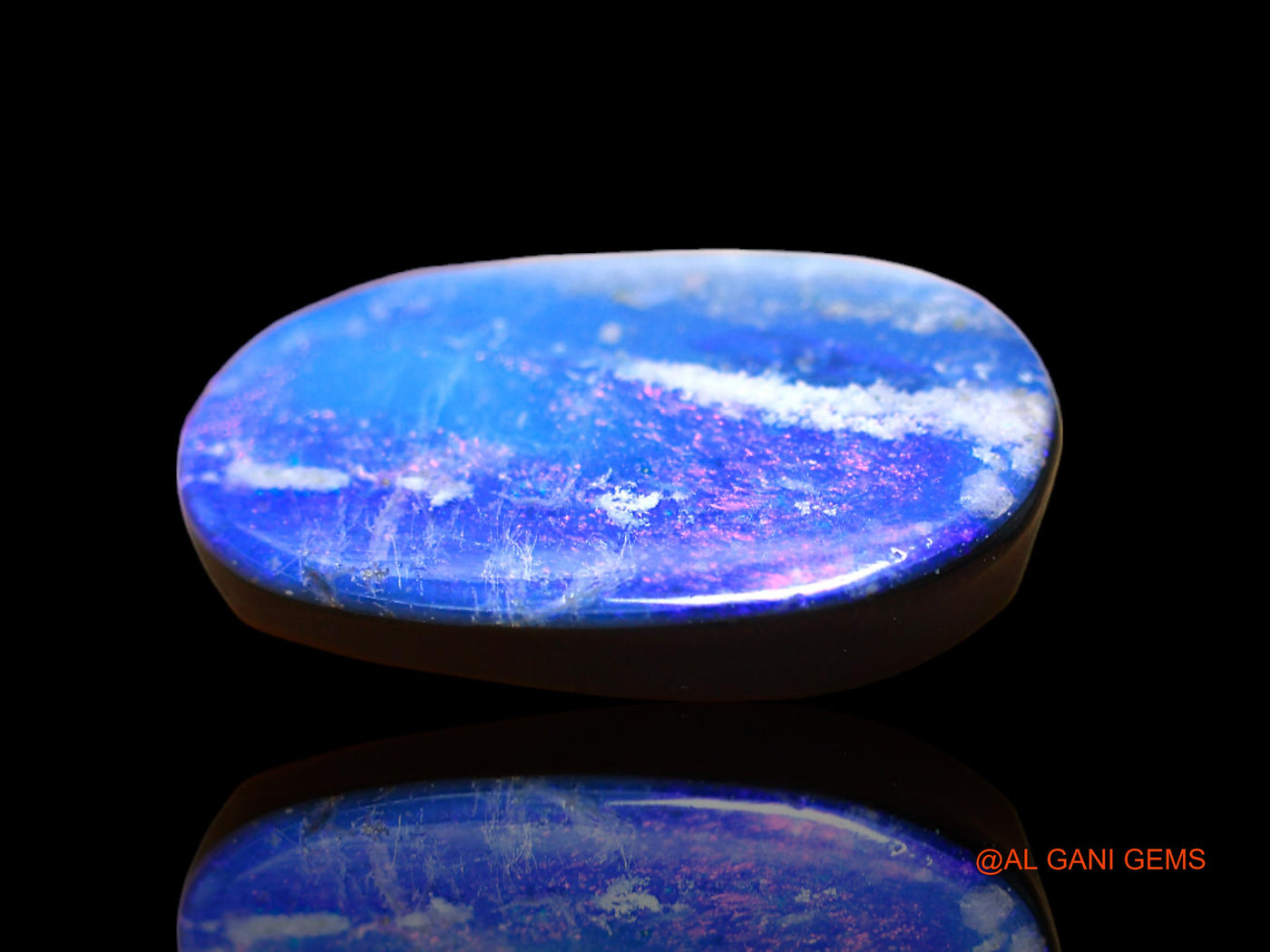 8.00 Cts Lab-Created Australian Doublet Opal Loose Gemstone Oval Cabochon 18x10x4 mm D-107