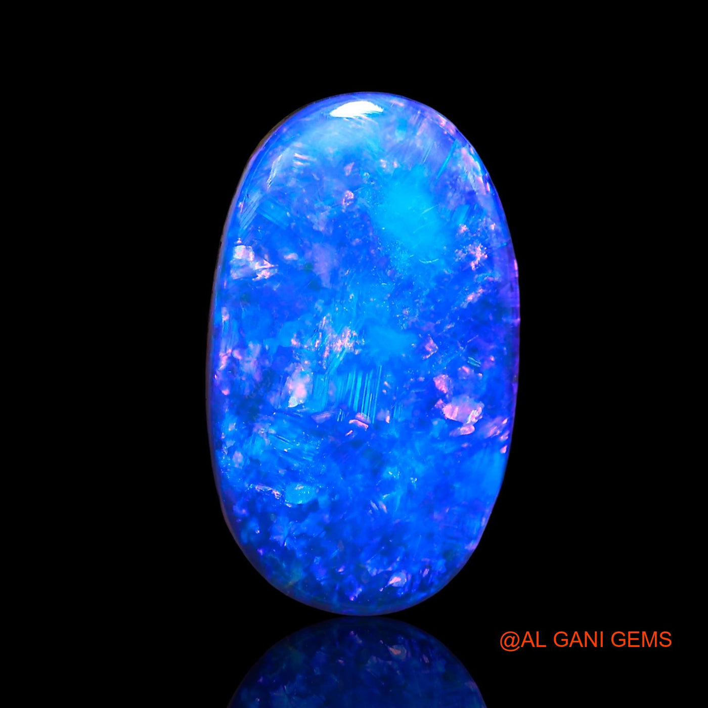 10.80 Cts Lab-Created Australian Doublet Opal Loose Gemstone Oval Cabochon 19x11x5 mm D-10
