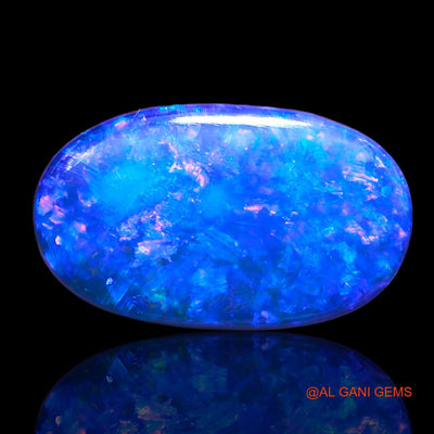 10.80 Cts Lab-Created Australian Doublet Opal Loose Gemstone Oval Cabochon 19x11x5 mm D-10