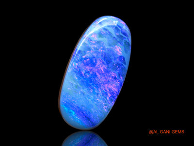 Lab-Created Untreated Doublet Opal Loose Gemstone Oval Cabochon From Australia 17.00 Cts 23x12x5 mm D-113