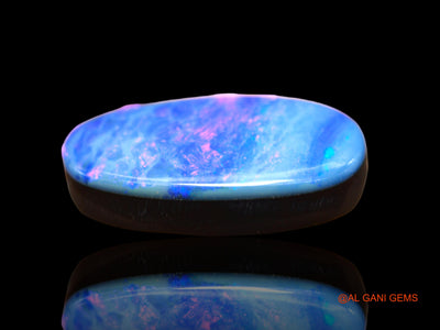 Lab-Created Untreated Doublet Opal Loose Gemstone Oval Cabochon From Australia 17.00 Cts 23x12x5 mm D-113