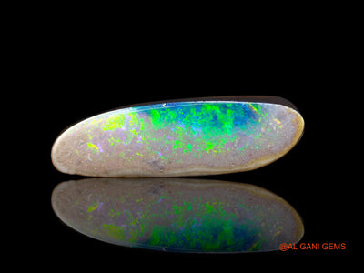 7.00 Cts Lab-Created Australian Doublet Opal Loose Gemstone Fancy Cabochon 25x7x3 mm D-115