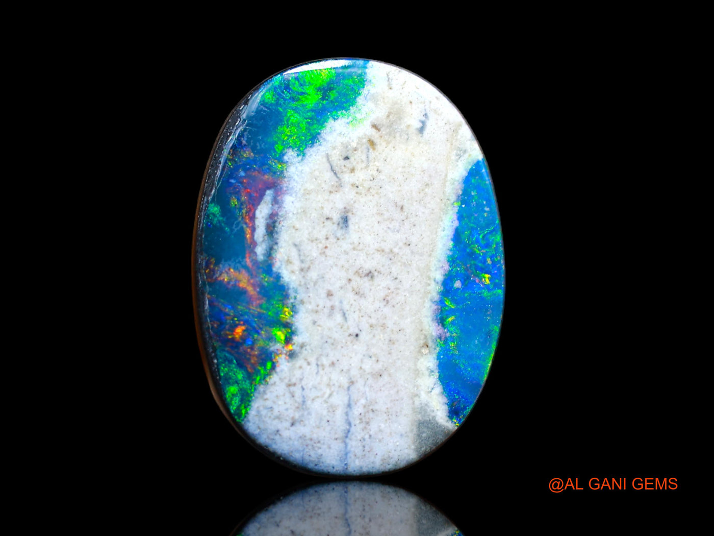 8.00 Cts Lab-Created Australian Doublet Opal Loose Gemstone Oval Cabochon 17x13x3 mm D-116
