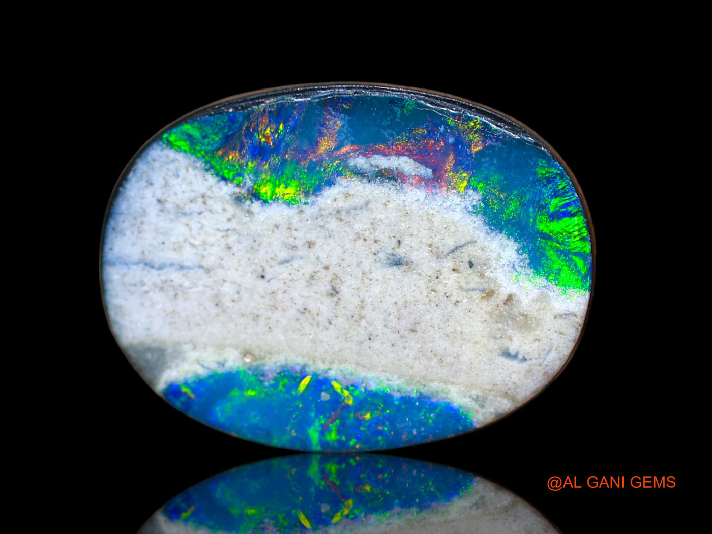 8.00 Cts Lab-Created Australian Doublet Opal Loose Gemstone Oval Cabochon 17x13x3 mm D-116